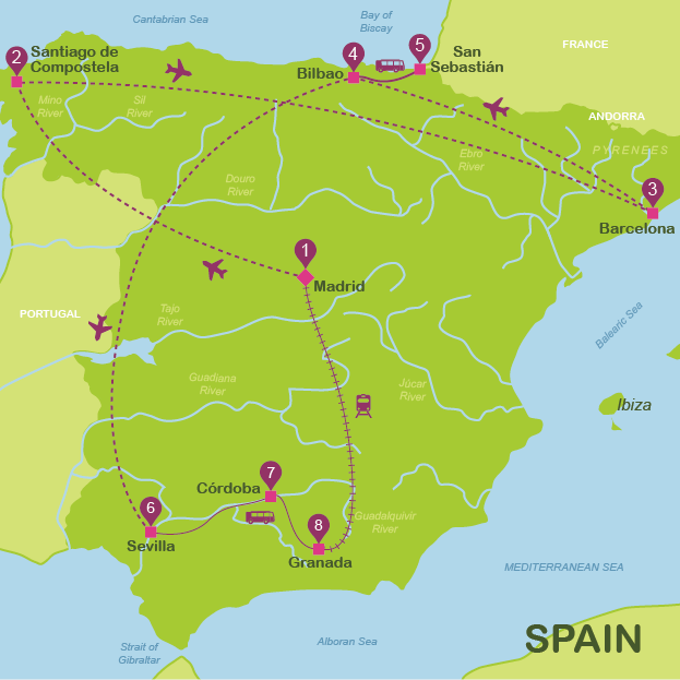 spain tour package itinerary